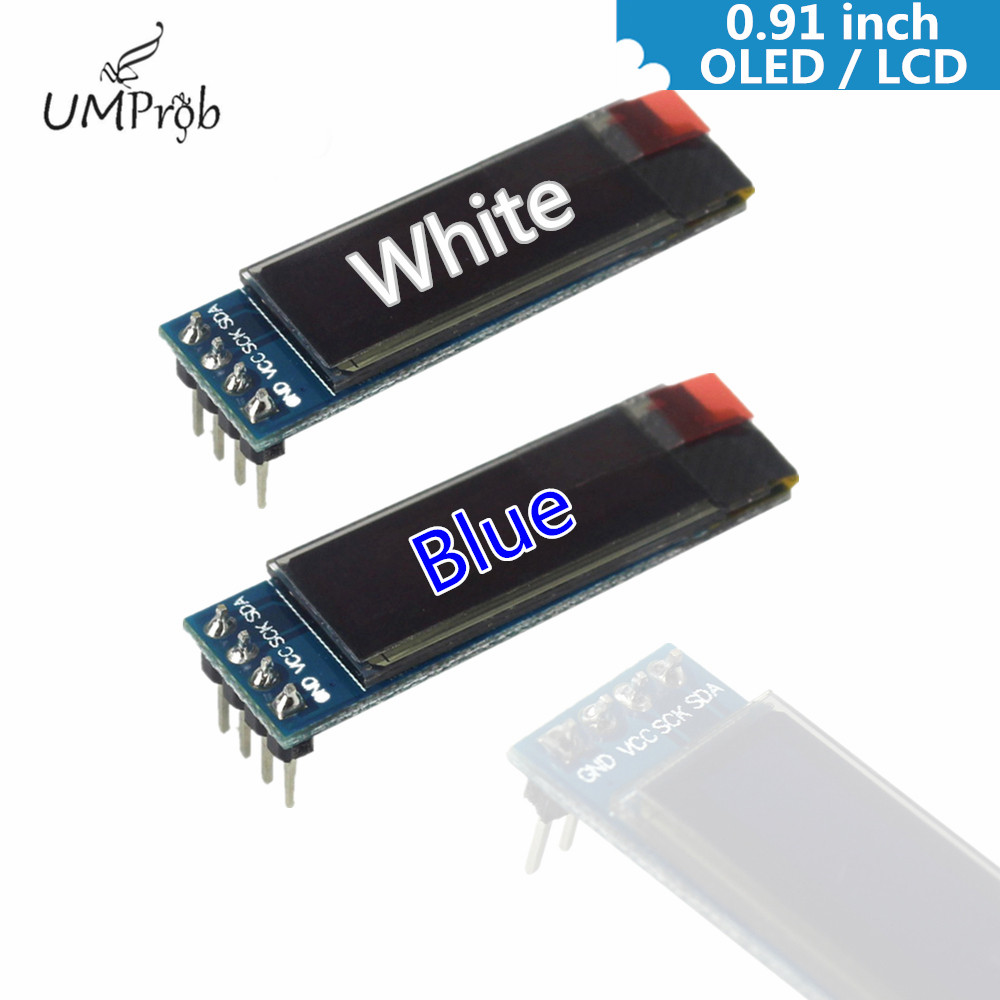 Ssd1306 - 0,91-дюймовый 128x32 OLED-дисплей с интерфейсом IIC/I2C,