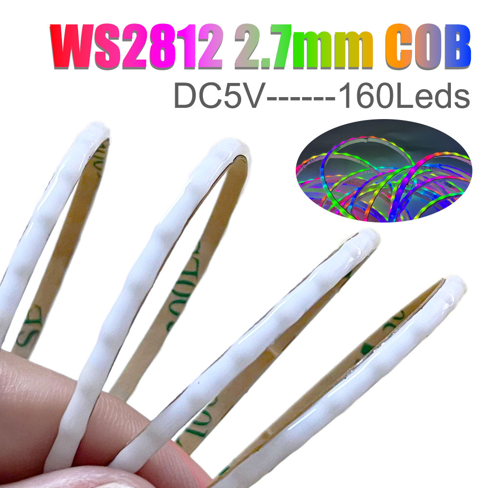 Ws2812B Strip 5V - Ультраузкая светодиодная лента WS2812B COB DC5V