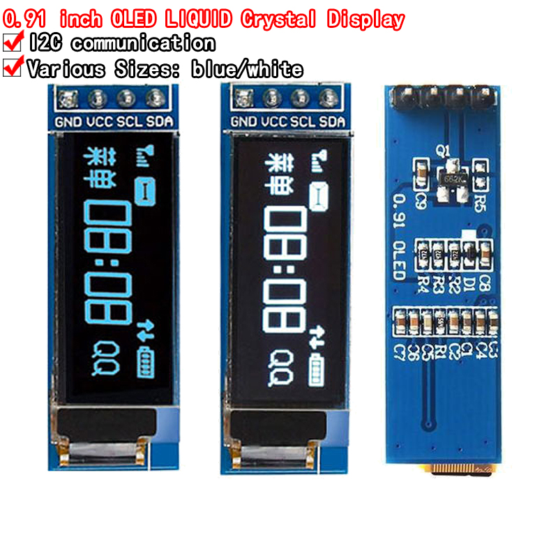 Ssd1306 - 0,91-дюймовый модуль OLED-дисплея белого/синего цвета OLED
