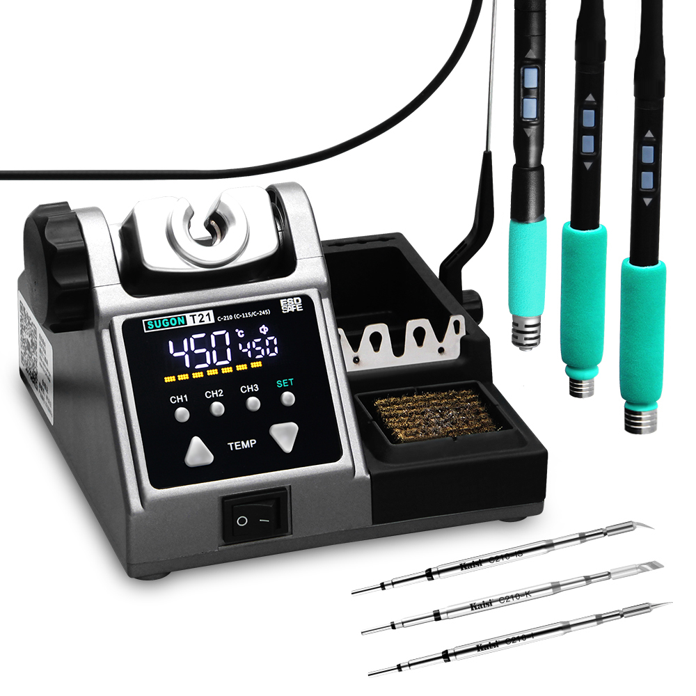 Паяльная станция SUGON T21, со – обзор и цена Soldering Iron Temperature Probe