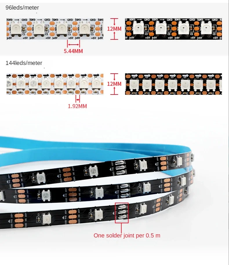 WS2812B Умная светодиодная лен – обзор и цена Ws2812B Strip 5V