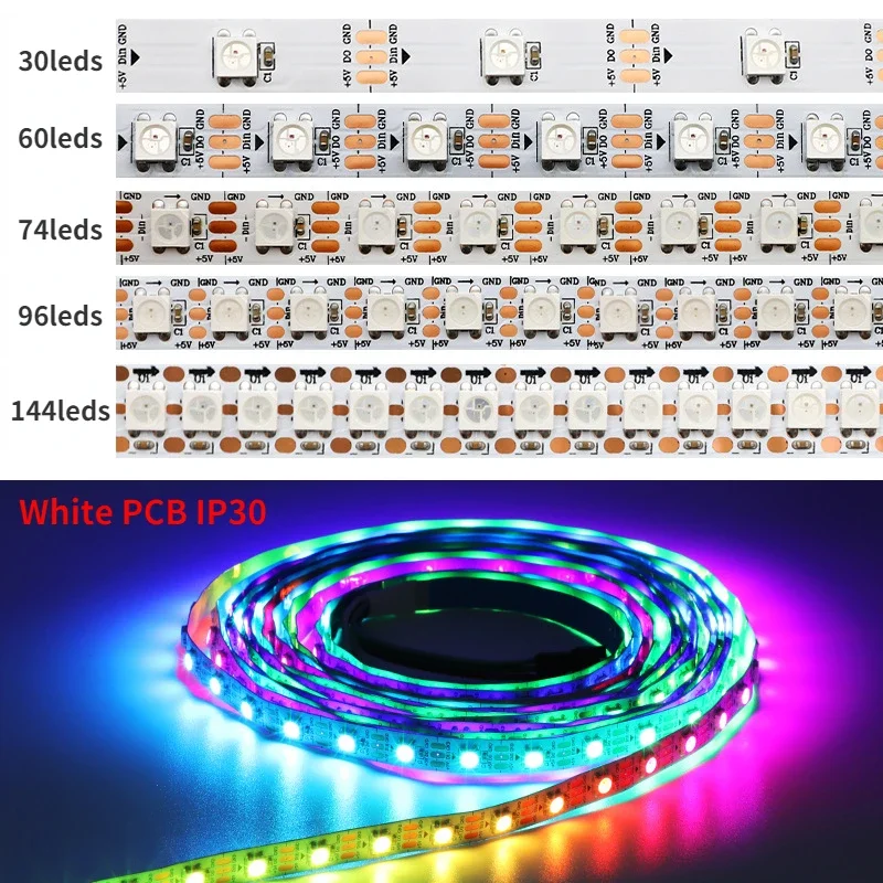 WS2812B Умная светодиодная лен – обзор и цена Ws2812B Strip 5V