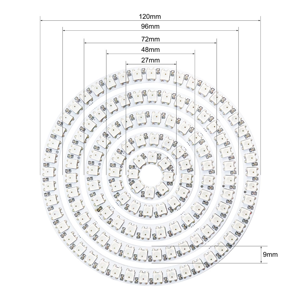 Светодиодное кольцо WS2812b, а – обзор и цена Ws2812B Strip 5V