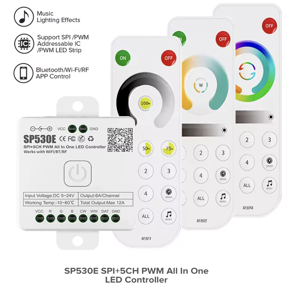 Контроллер SP530E All In One L – обзор и цена Ws2812B Strip 5V
