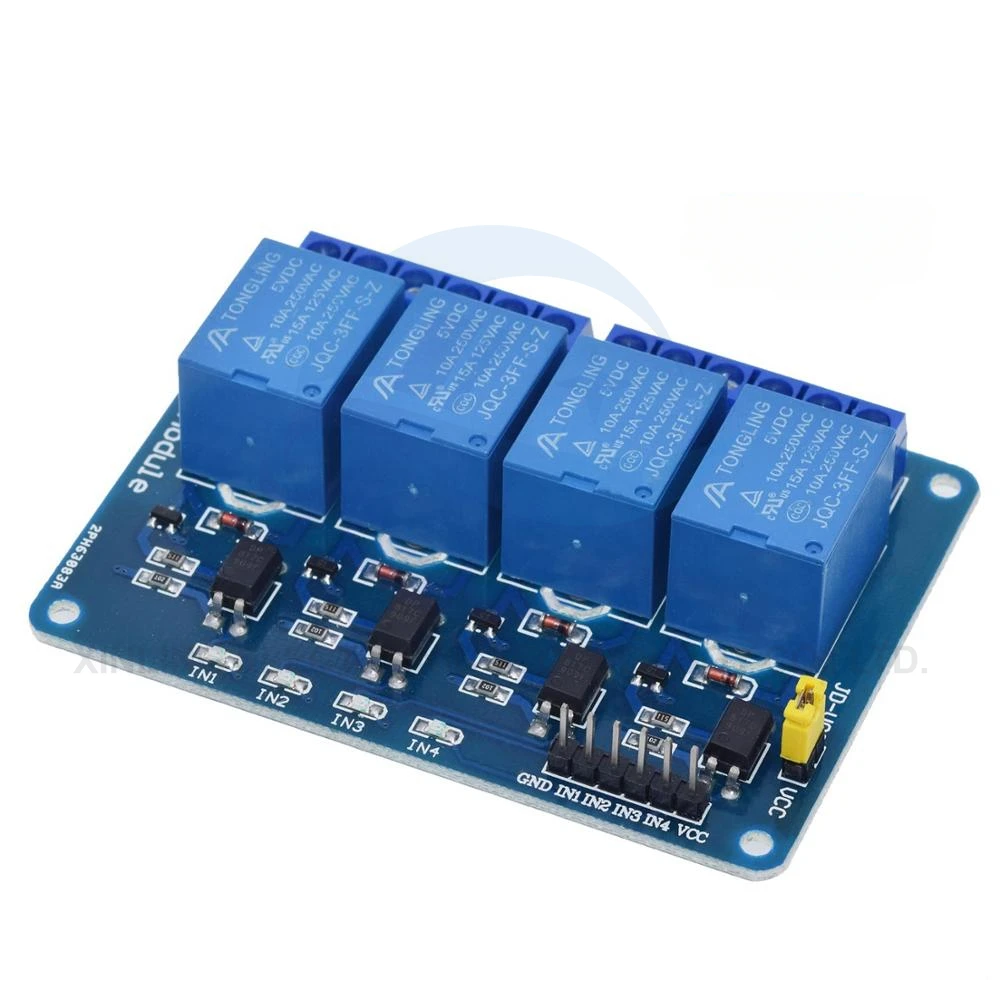 Модуль реле 5/12В на 1/2/4/6/8 – обзор и цена Relay Module 4 Channel