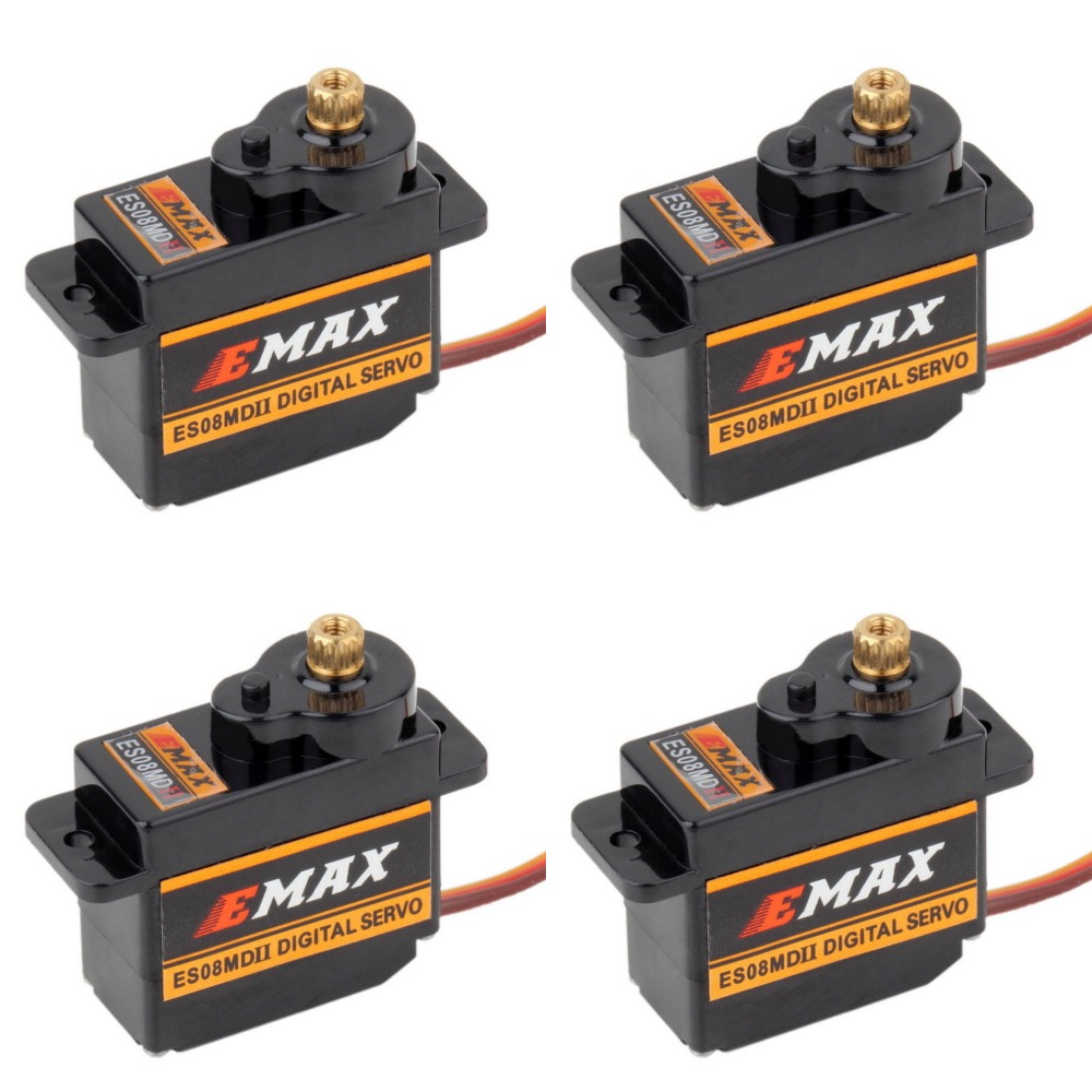 4 шт. EMAX ES08MDII ES08MD II  – обзор и цена Servo Sg90