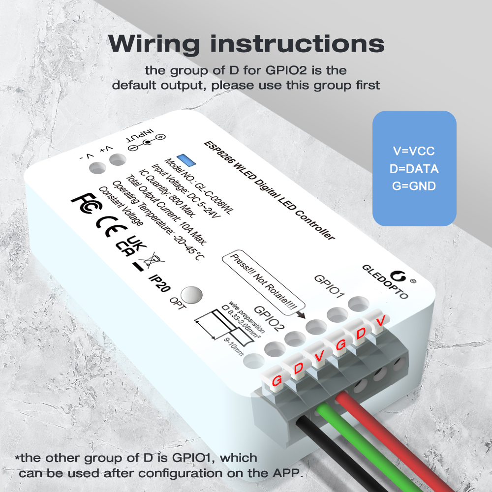 Контроллер MJJC WLED 5 В 12 В  – обзор и цена Ws2812B Strip 5V